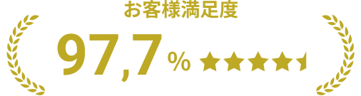 お客様満足度 97.7%